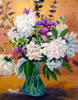 Peonies in Blue Vase